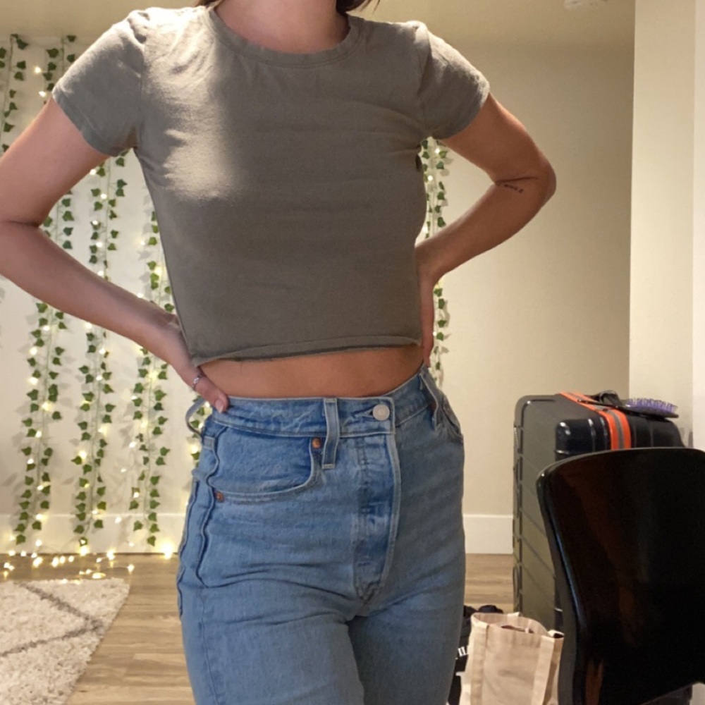 Green Crop Top